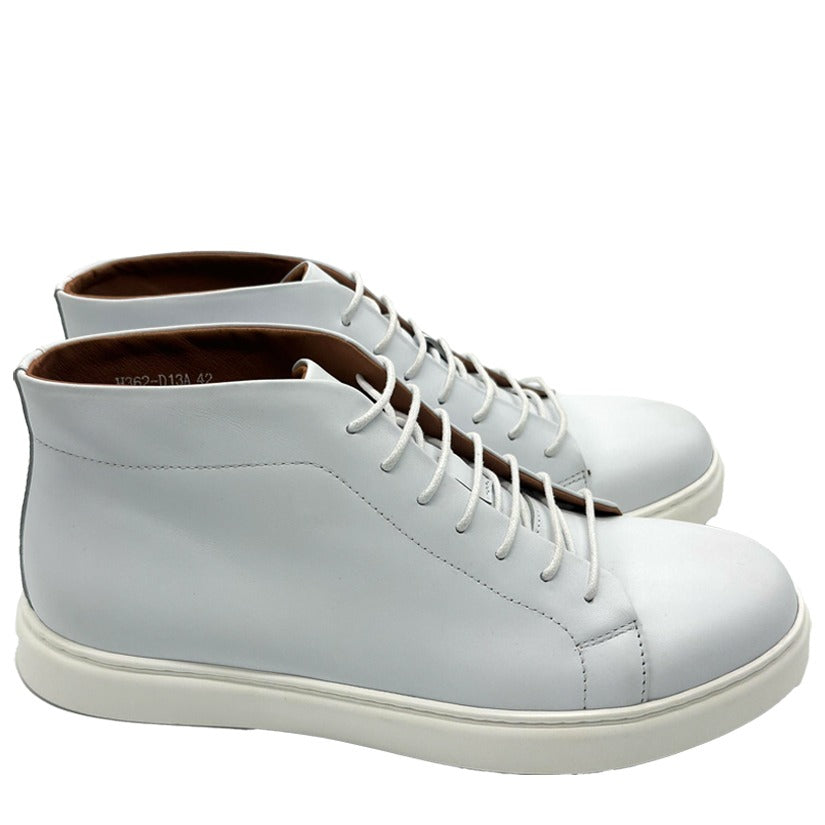 Francesco Mauri Leather Ankle Boot - White