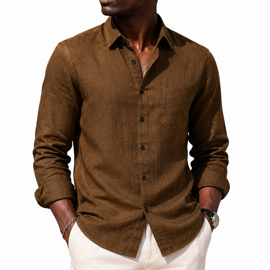 FB Plain Linen L/S Shirt