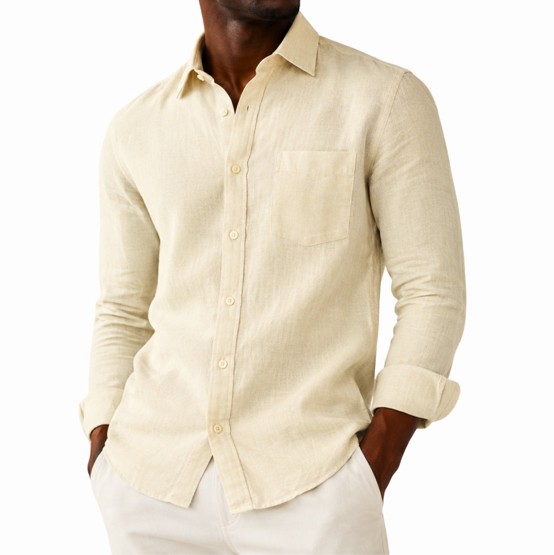 FB Plain Linen L/S Shirt