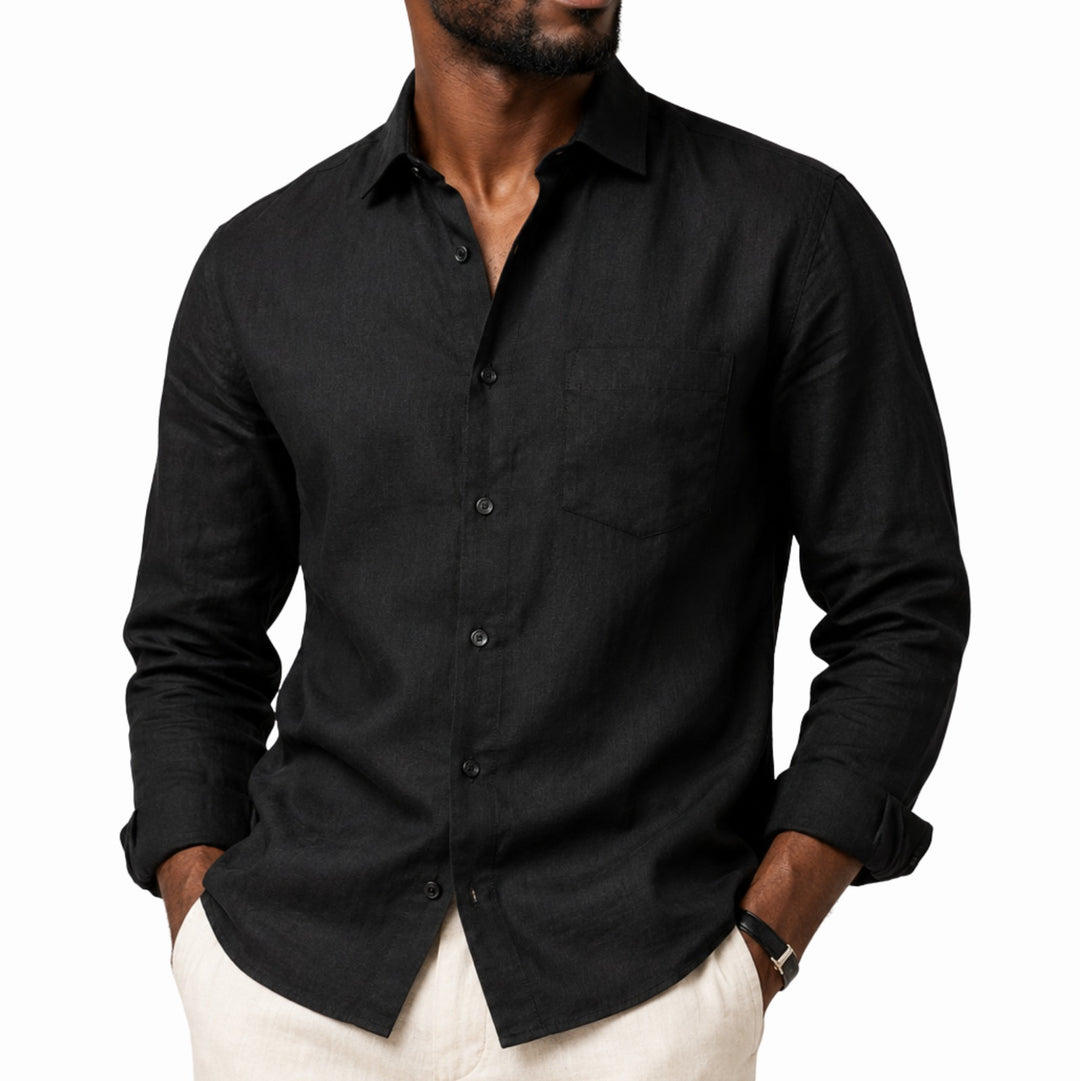FB Plain Linen L/S  Shirt